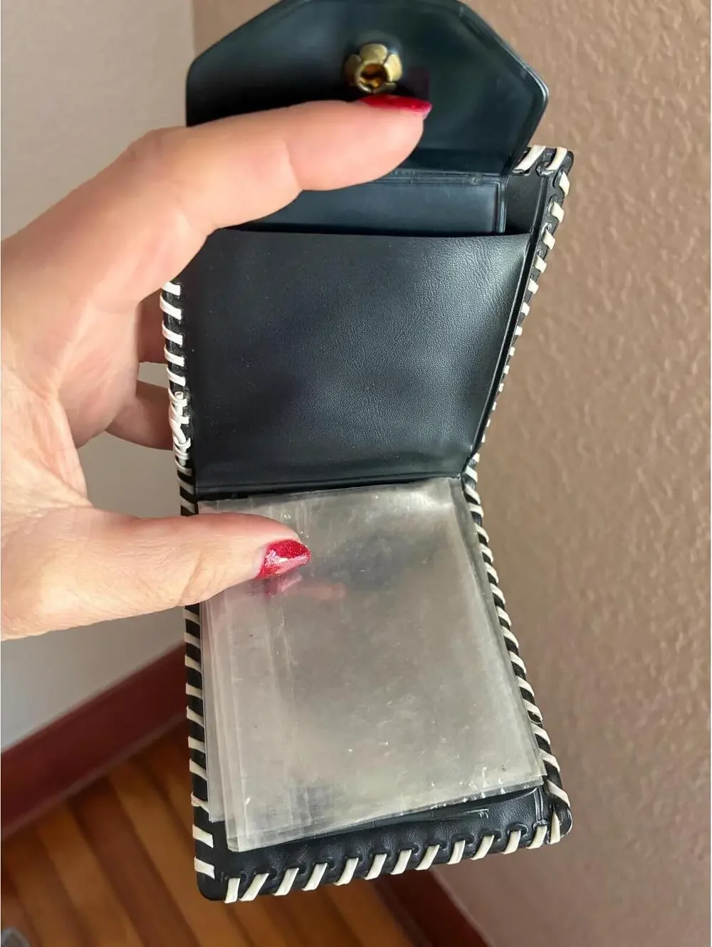 Vintage 1950s Horse Wallet - Western Cowboy Novelty Vinyl Whipstitch Billfold